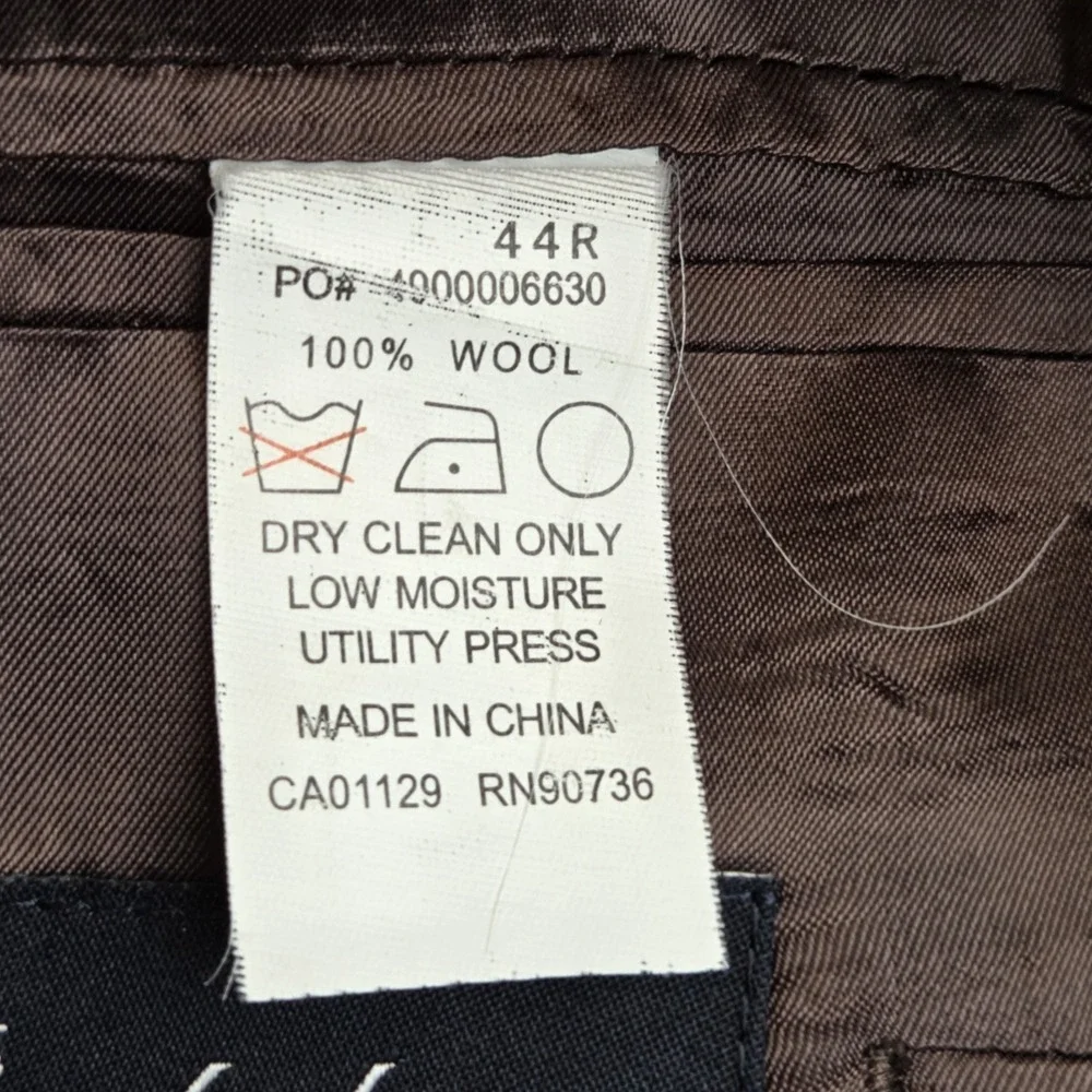 Ralph Lauren Made For Dillard's Brown Herringbone Blazer Jacket‎ Men's 44R Wool